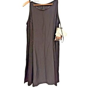 Jessica‎ McClintock Gunne Sax 90s Black Minimalist Shift Dress VTG 90 Deadstock